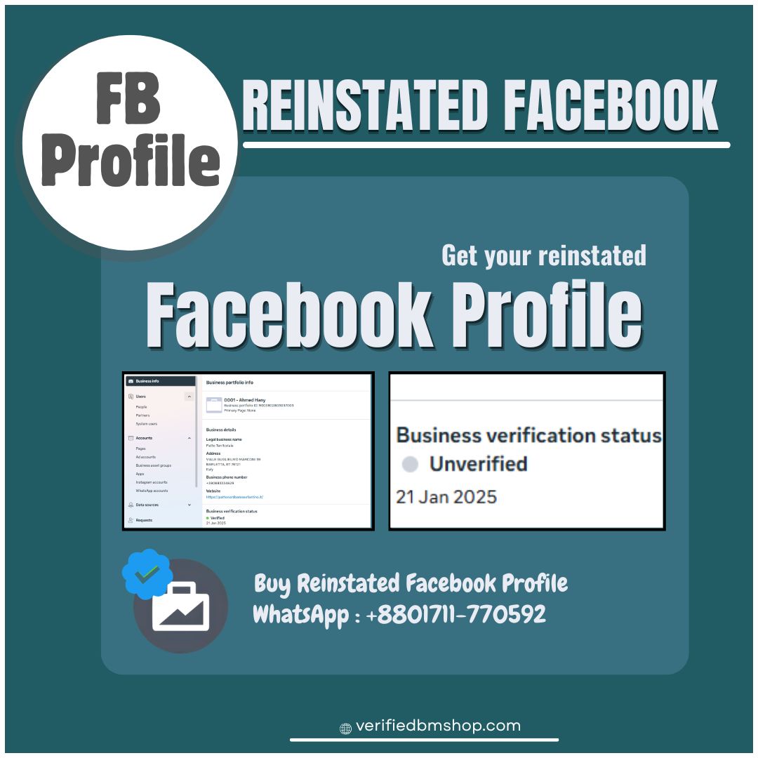 9 Buy Reinstate Facebook Account | Business use, Personal, or Running ads - Image 1